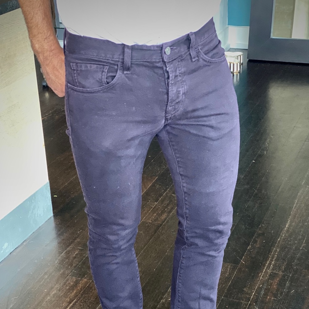 Vince 5-Pocket Button-fly Plum Jean